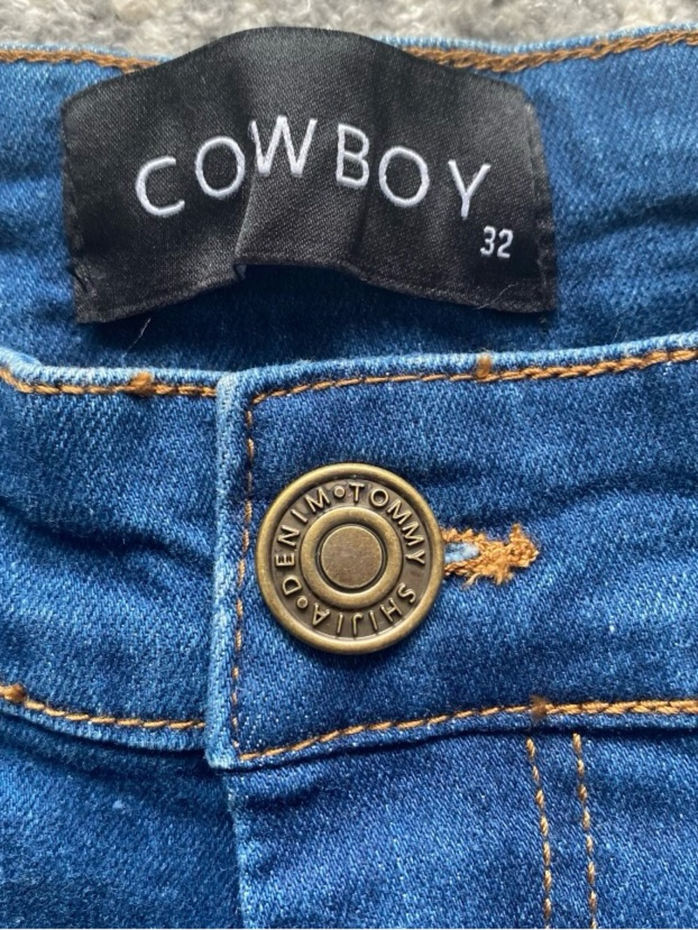 Rise Skinny NWOT Cowboy Blue Denim Skinny Jeans, Sz 32 - Picture 5 of 7